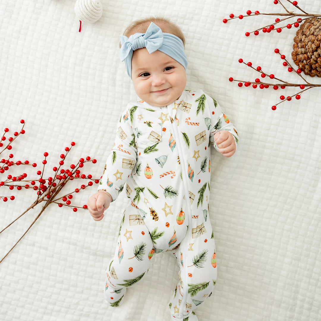 WINTER BERRY FOOTED JAMMIES