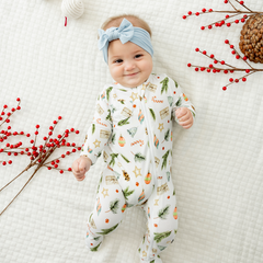 WINTER BERRY FOOTED JAMMIES