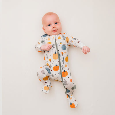 PUMPKIN PATCH FOOTED JAMMIES