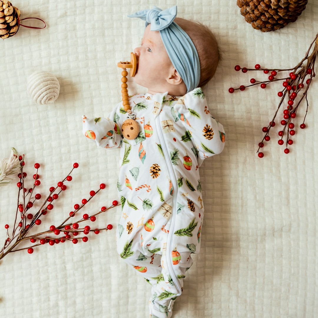 WINTER BERRY FOOTED JAMMIES
