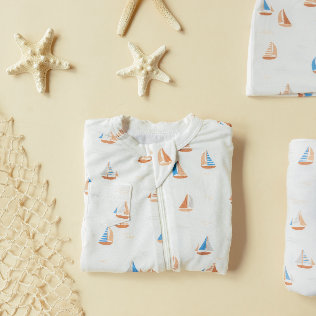 SEA BREEZE FOOTED JAMMIES